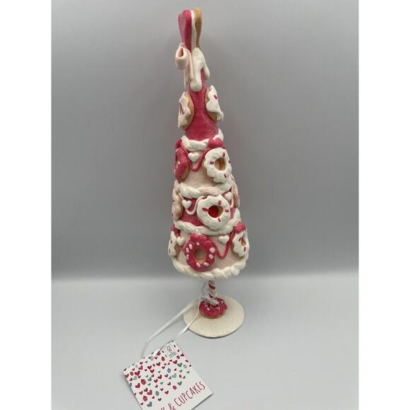 NWT Love & Cupcakes Christmas 2024 Pastel Glitter Donut Sprinkles Tree 14” Tall - Picture 3 of 8